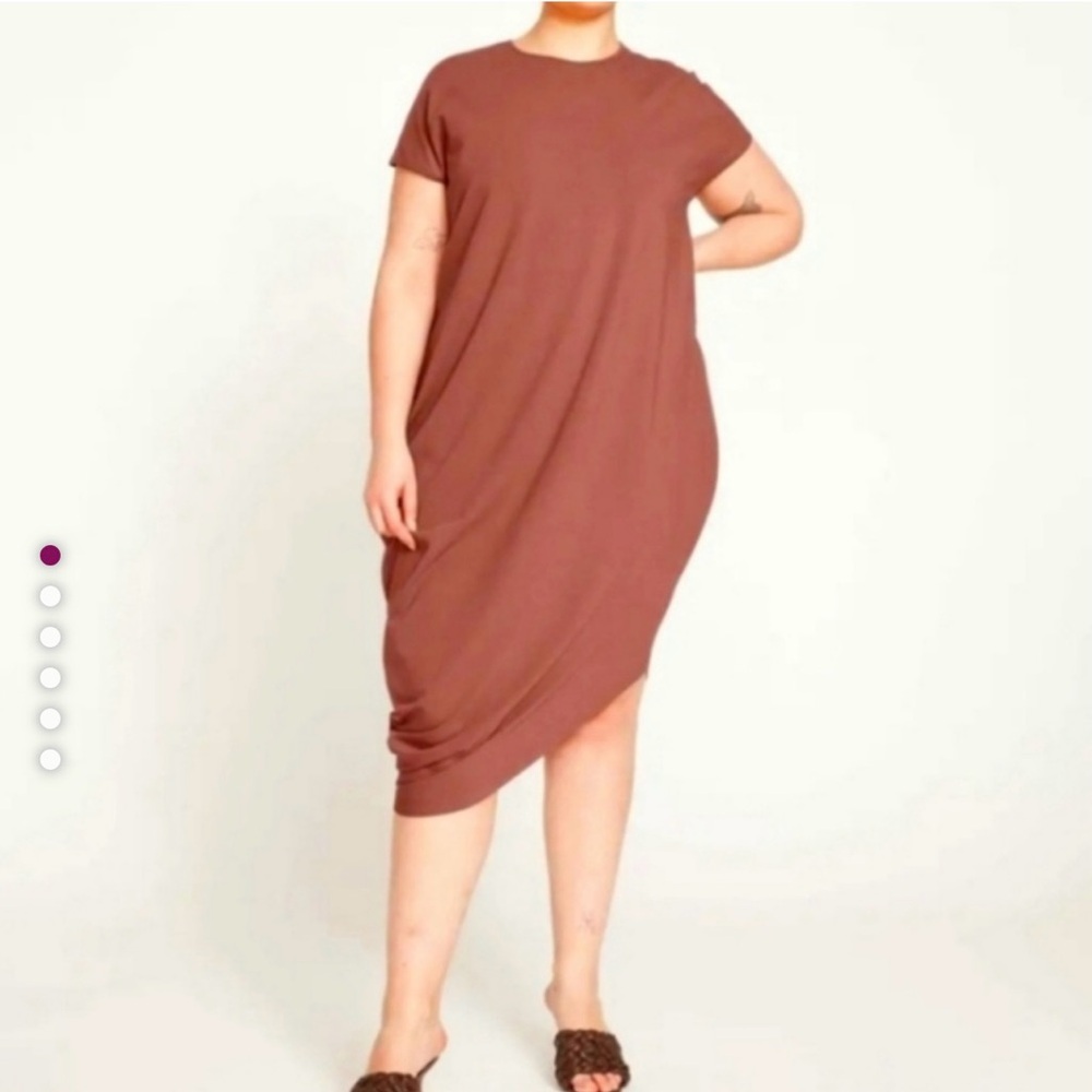 Universal Standard Round Neck Geneva Dress Terracotta